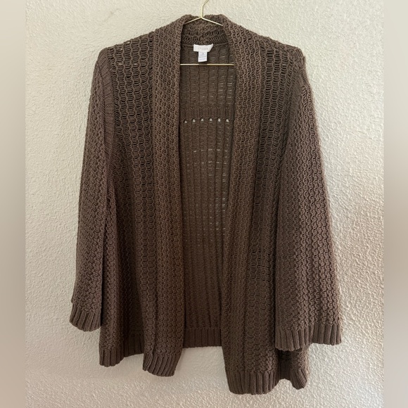Chico's Sweaters - Chicos Cardigan cable knit size 3